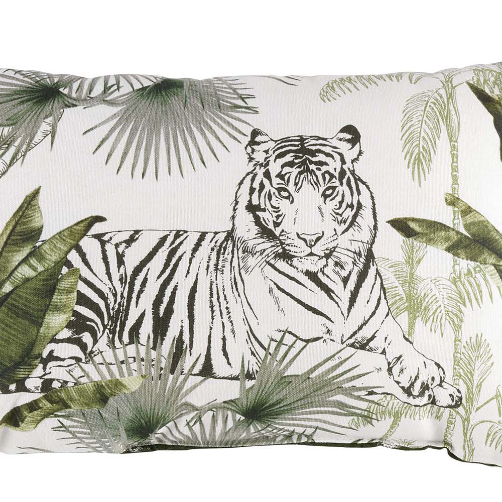 Coussin Pompons 30x50 Equatoria Jungle | Nature & Découvertes