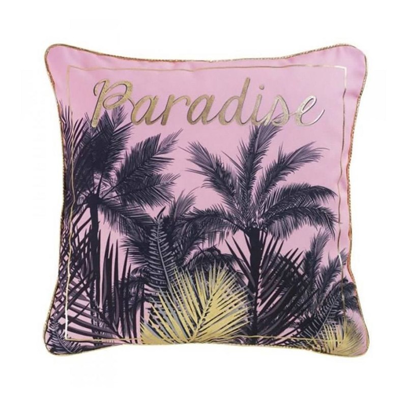 Coussin passepoil 45x45 cm or pur paradi