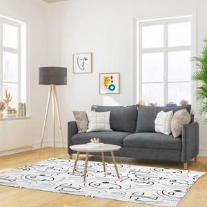 Tapis arty 120x170 coton