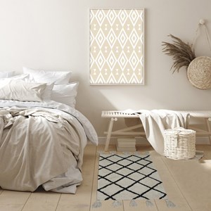 Tapis berbère pompons 50x80 coton