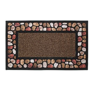 Tapis rectangle 45x75 cm relief cailloux