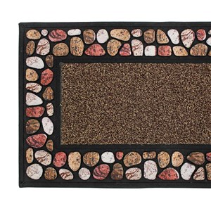 Tapis rectangle 45x75 cm relief cailloux