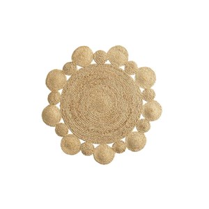 Tapis rond jute ajouré 90cm cordou