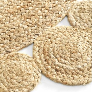 Tapis rond jute ajouré 90cm cordou