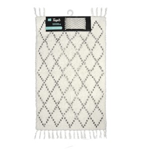 Tapis de bain 50x80cm latika blanc 100%c