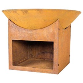 Brasero acier oxydé