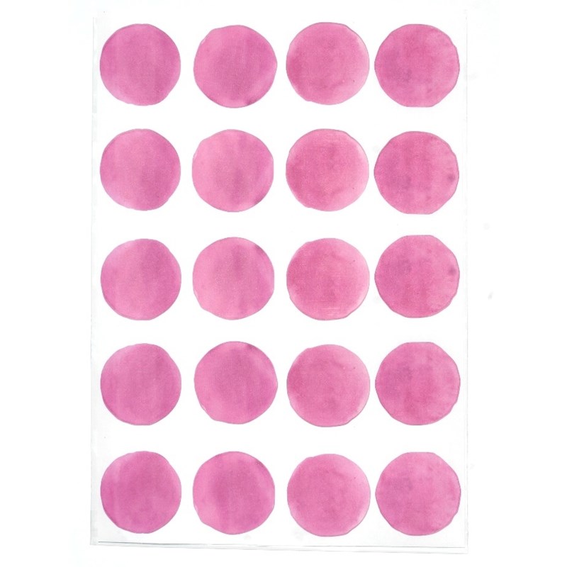 CHOCOVENYL - Stickers pois aquarelle  rose fuchsia