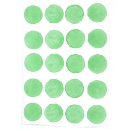 Stickers pois aquarelle  vert prairie