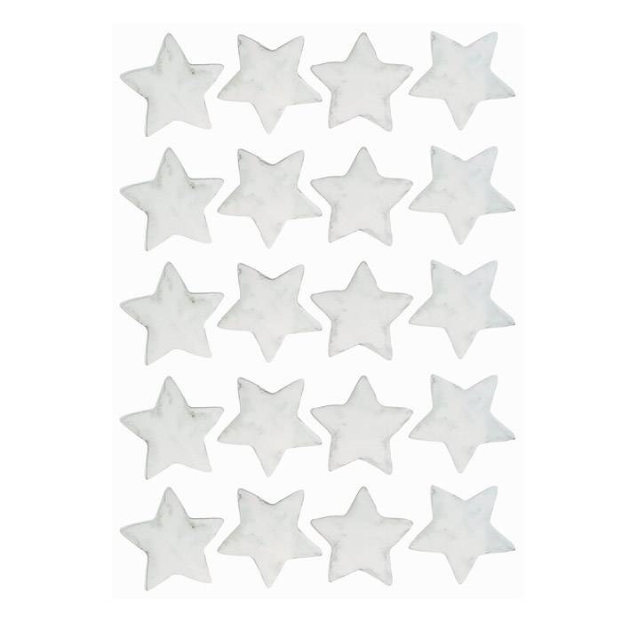 Stickers étoiles aquarelle - gris