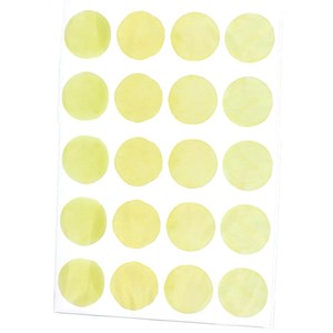 Stickers pois aquarelle  jaune pastel