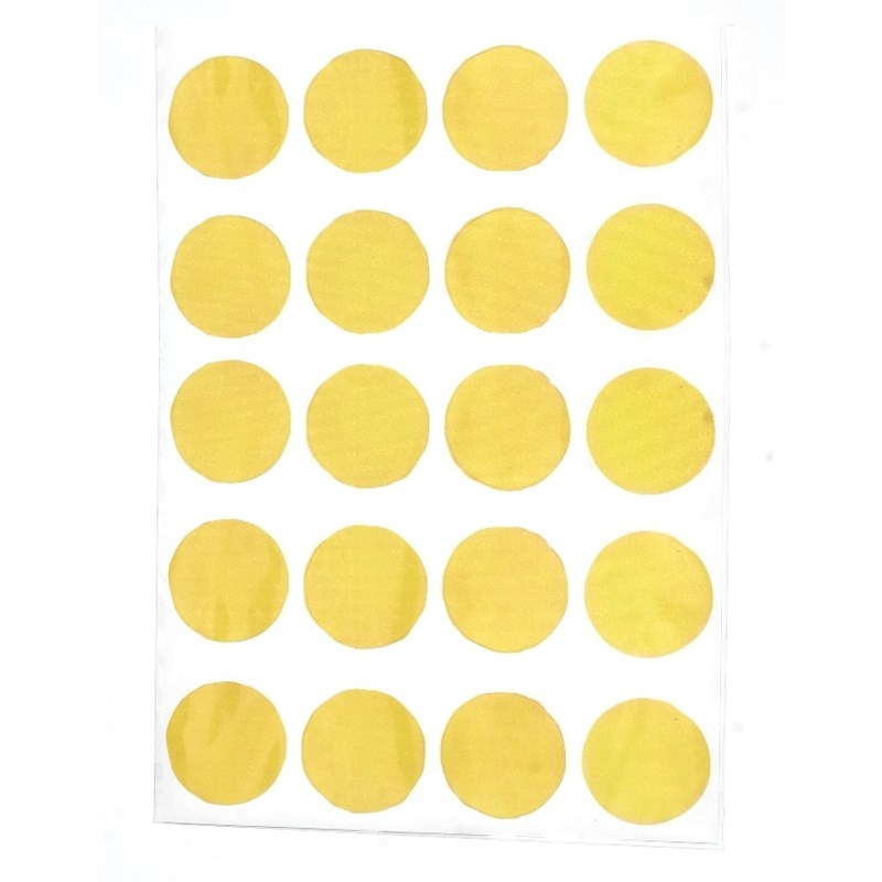 Stickers pois aquarelle - jaune