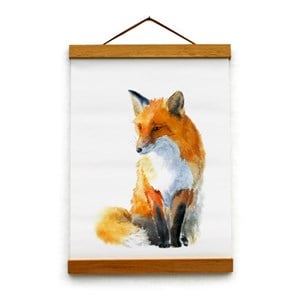 Toile canvas aquarelle  renard