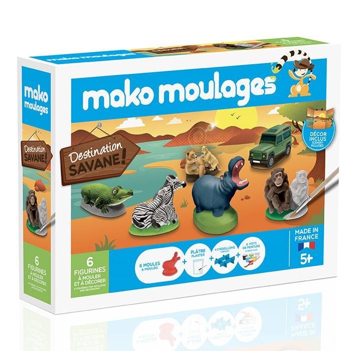 Mako moulages - 6 figurines - savane