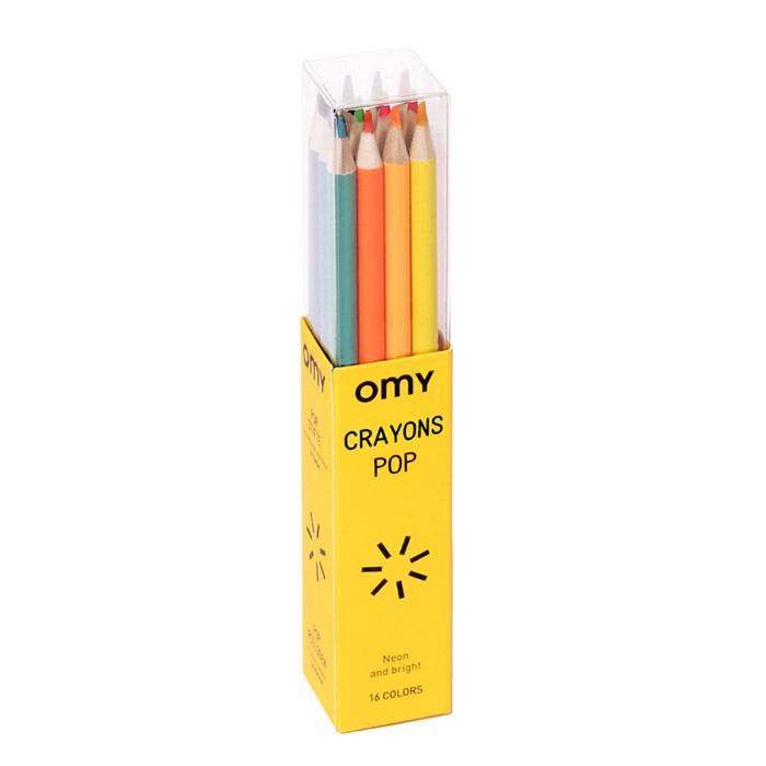 Crayons pop - étui de 16 - omy