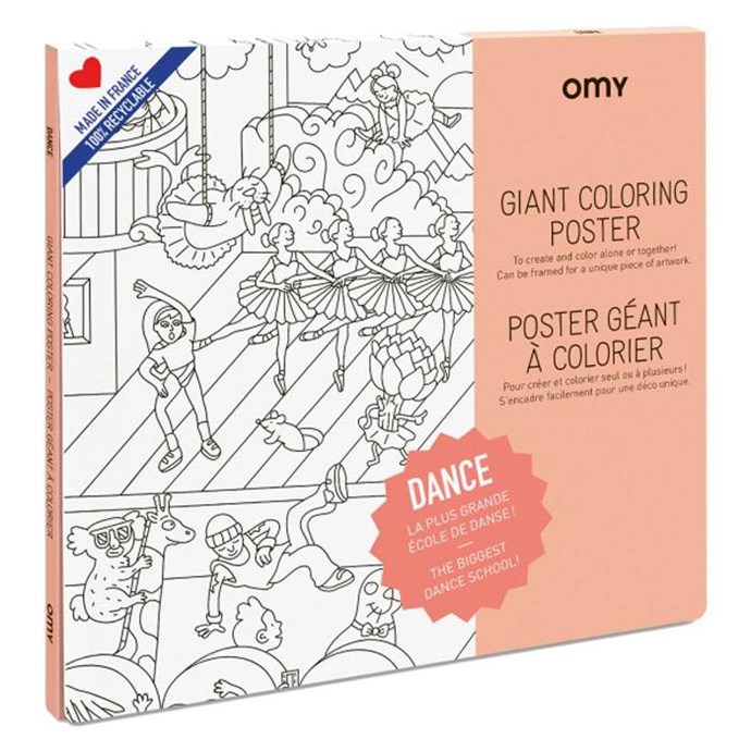 Poster géant à colorier Dance OMY, le coloriage version XXL !