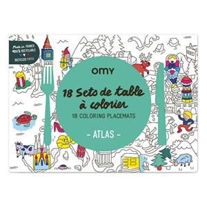 Set de table à colorier  atlas  omy