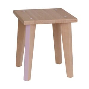 Tabouret elémentaire  rose pâle