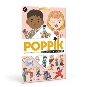 Poppik poster stickers le corps humain -
