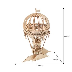 Rokrrobotime maquette 3d  montgolfière