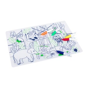 Set de table à colorier  jungle  wildl