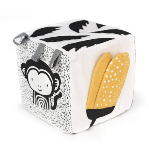 Wee Gallery - Cube en tissu sensoriel  jungle