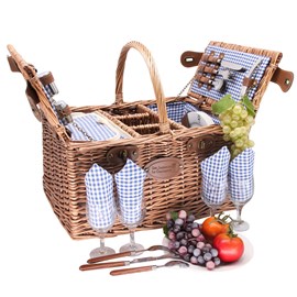 Panier pique-nique st-germain bleu 4p