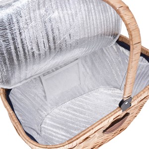 Panier glacière en osier chantilly bleu