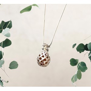 Collier ananas argent