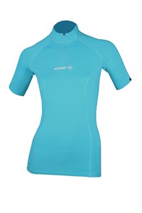 Top rashguard bleu L Femme