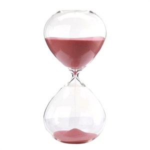 Sablier géant 2 heures - sable rose