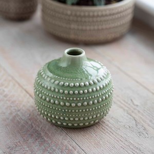 Vase en céramique pointillé