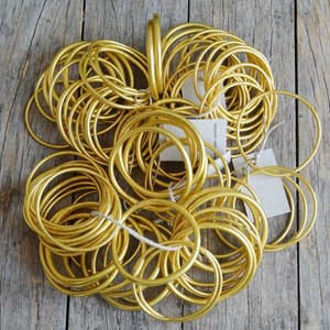 Bracelets joncs et poudre d'or x3