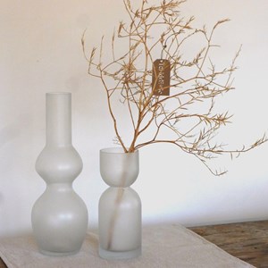 Vase en verre dépoli givré - medium