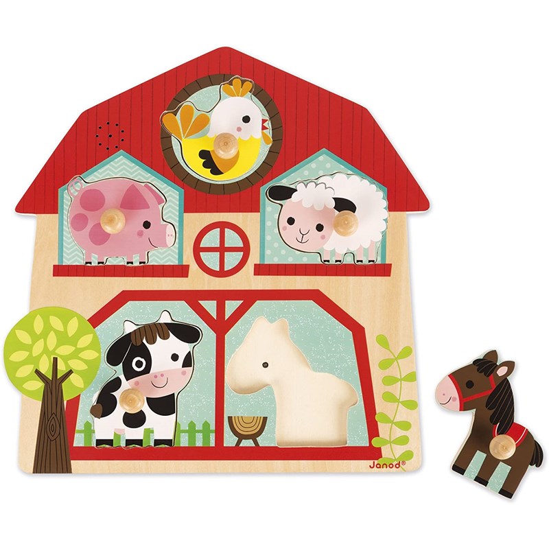 Janod - Puzzle sonore les copains de la ferme