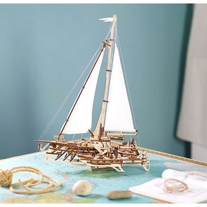 Trimaran puzzle 3d bois