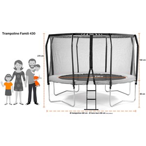 Trampoline famili 430 + échelle