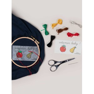 Kit easy broderie - pomme-poire