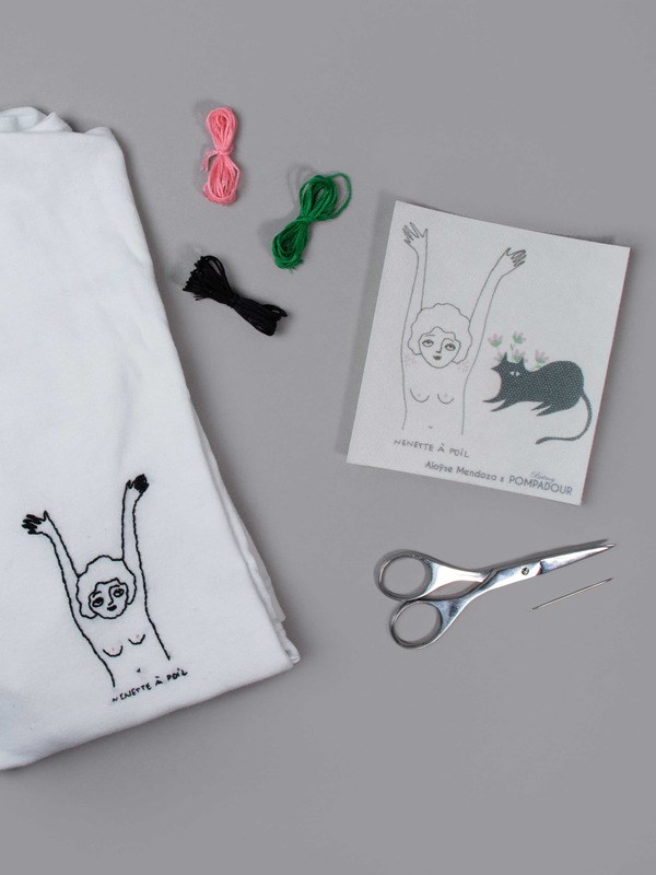 Britney Pompadour - Kit broderie a.mendoza nenette et chat