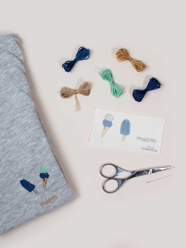 Britney Pompadour - Recharge broderie glace