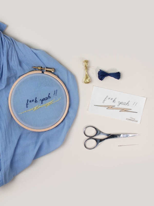 Britney Pompadour - Recharge broderie f**k yeah