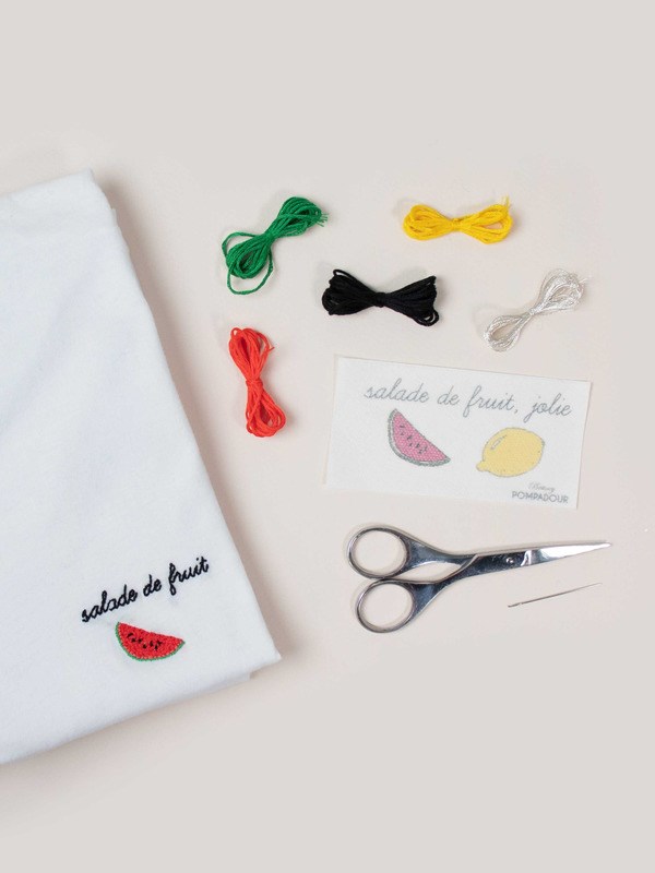 Britney Pompadour - Recharge broderie citron