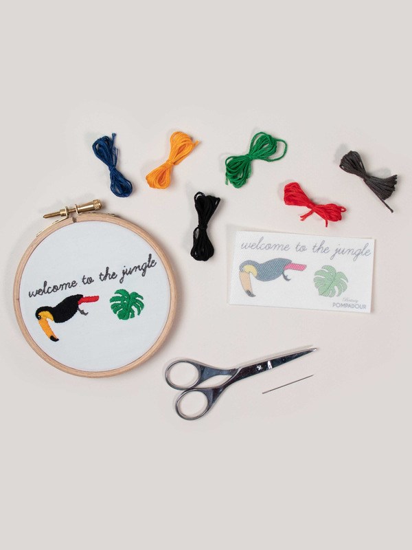 Recharge broderie toucan