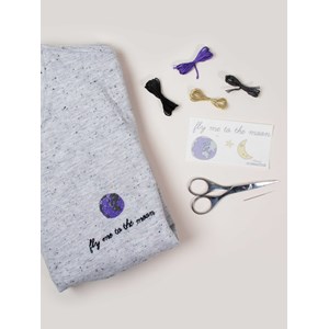 Recharge broderie fly me to the moon