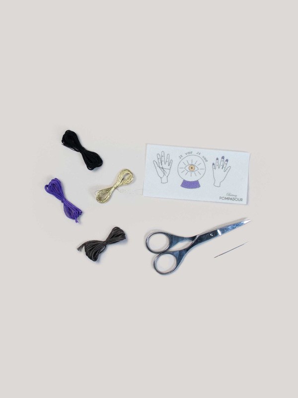 Britney Pompadour - Recharge broderie boule de cristal