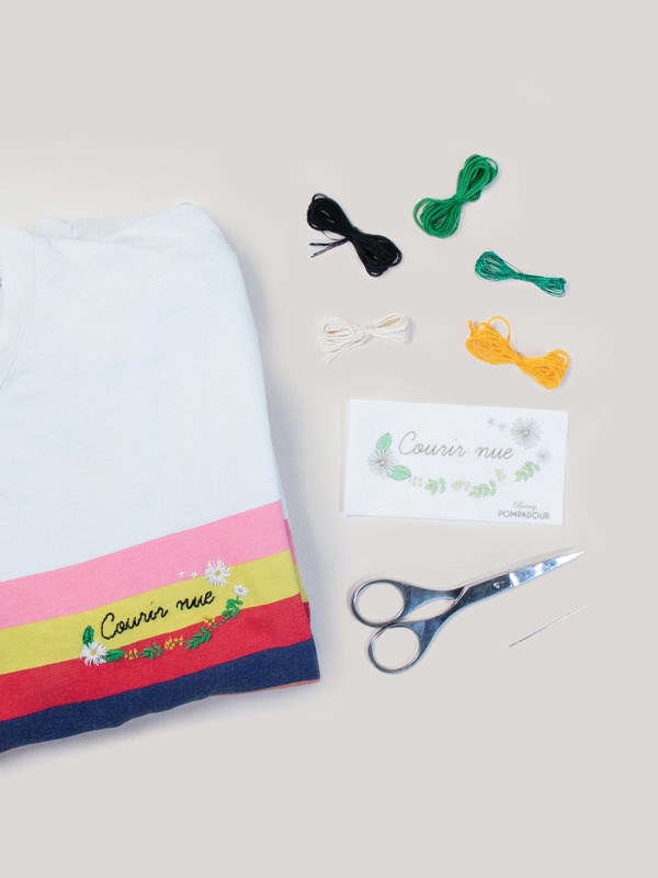 Britney Pompadour - Recharge broderie - courir nue