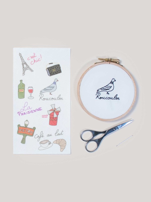 Motif à broder pour tshirt - paris