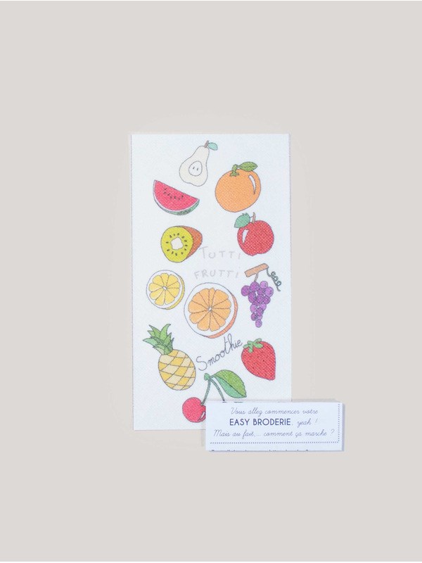 Motif à broder pour tshirt - fruits