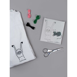 Broderie a.mendoza nenette et chat