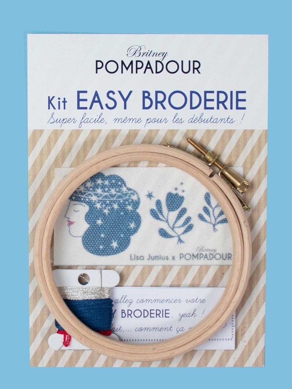 Britney Pompadour - Kit broderie lisa junius femme étoiles