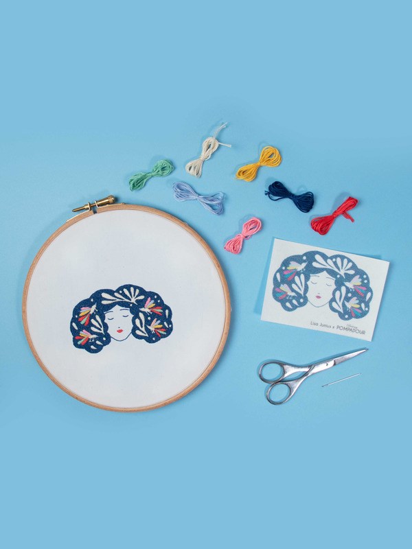 Kit broderie lisa junius femme oiseaux